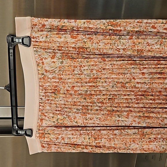 💕NORDSTROM HALOGEN💕 Double Slit Pleated Midi Skirt ~ Pink Dogwood Large L NWT - Picture 8 of 13